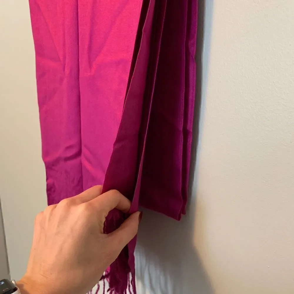 Raspberry Silk Scarf